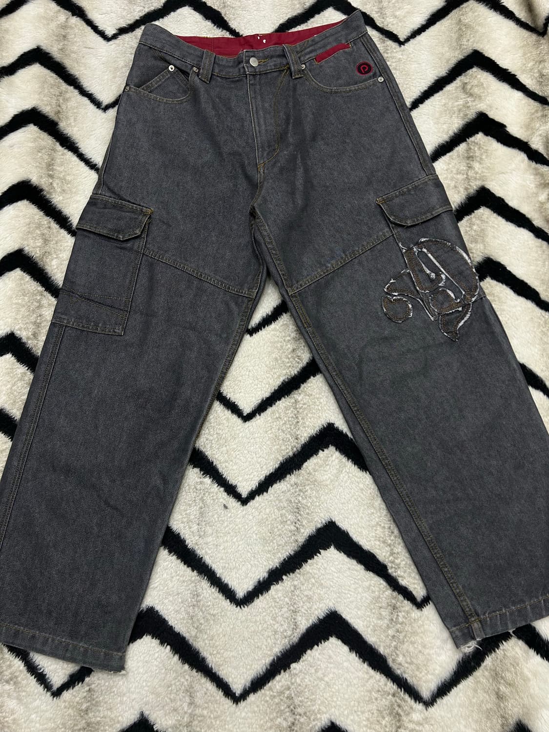 [32]PJ.Surf 올드스쿨 카고 와이드 데님/그레이 상품이미지3