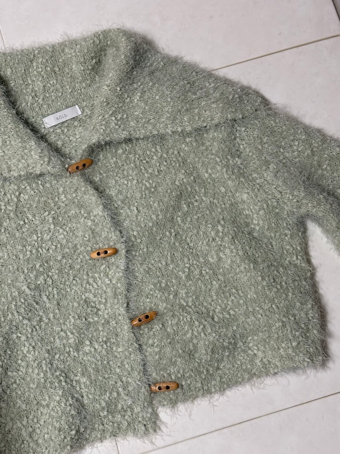 세일러카라 연두색 니트 상품이미지6