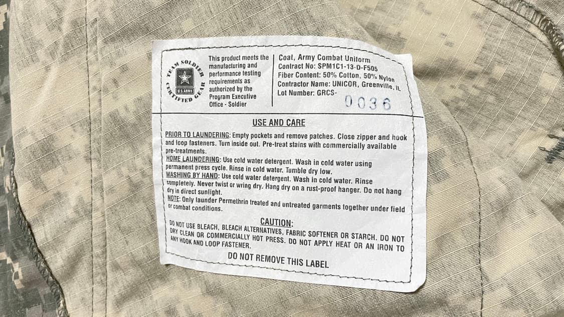 USA미국빈티지 미군 군납 ACU 자켓 UCP 디지털 카모 밀리터리 군복 상품이미지8