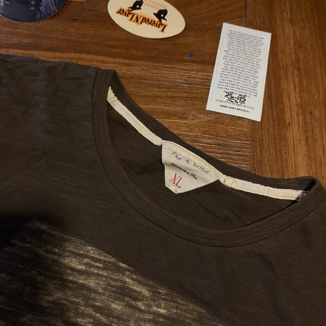 rag & bone jacquard brown knit t-shirt 상품이미지3