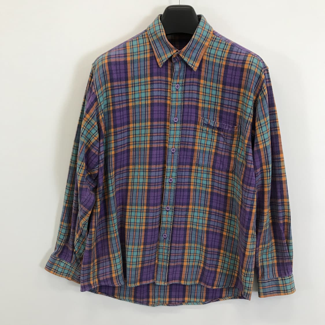 아디다스 90s 플란넬 체크셔츠 빈티지 [100] 상품이미지1