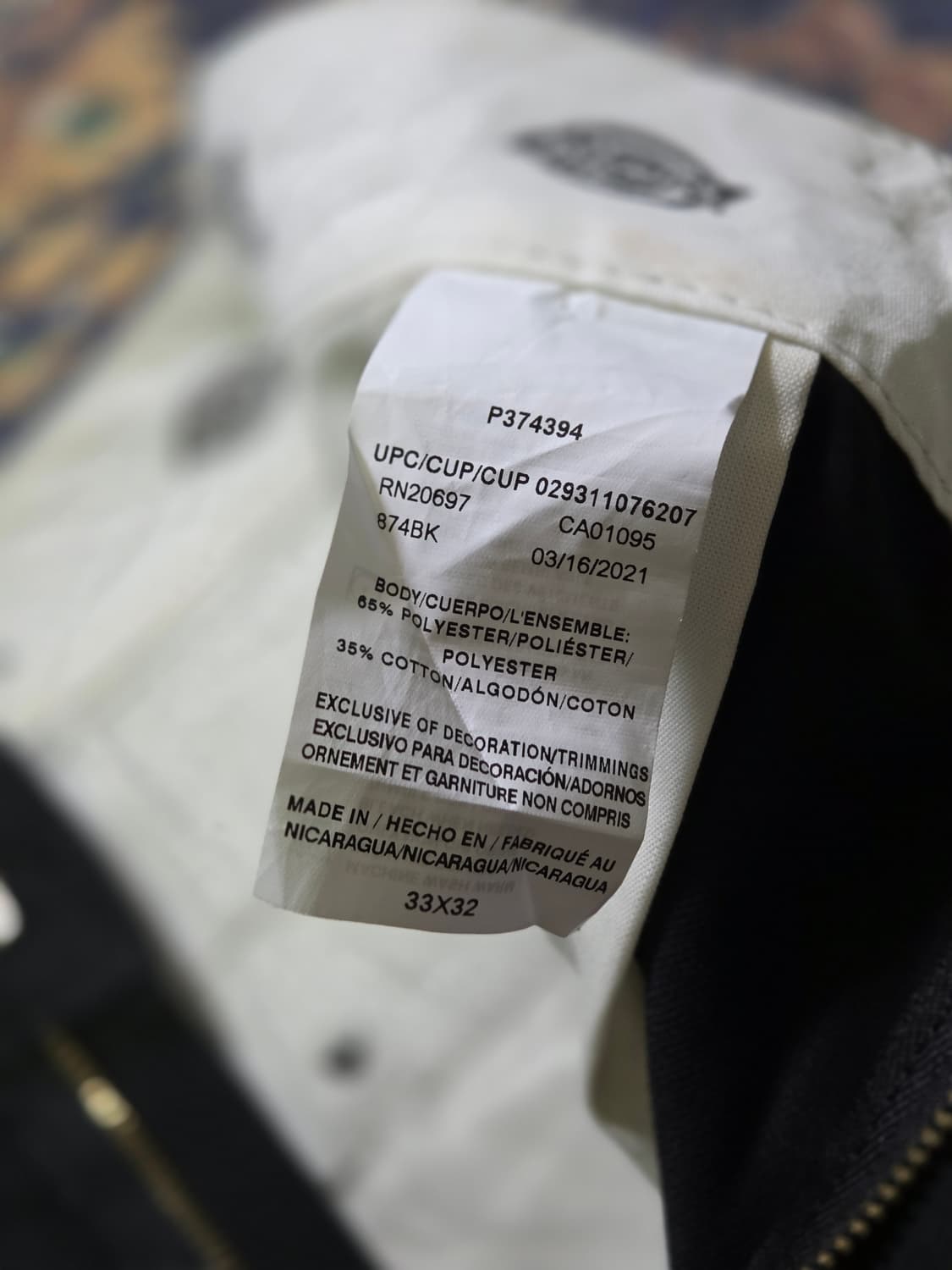 디키즈 874 블랙 상품이미지4