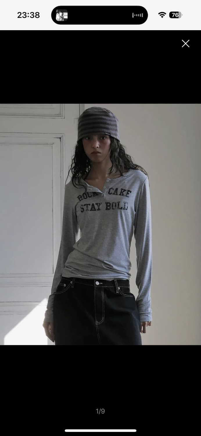 Rockcake Classic Henly Neck top 상품이미지1