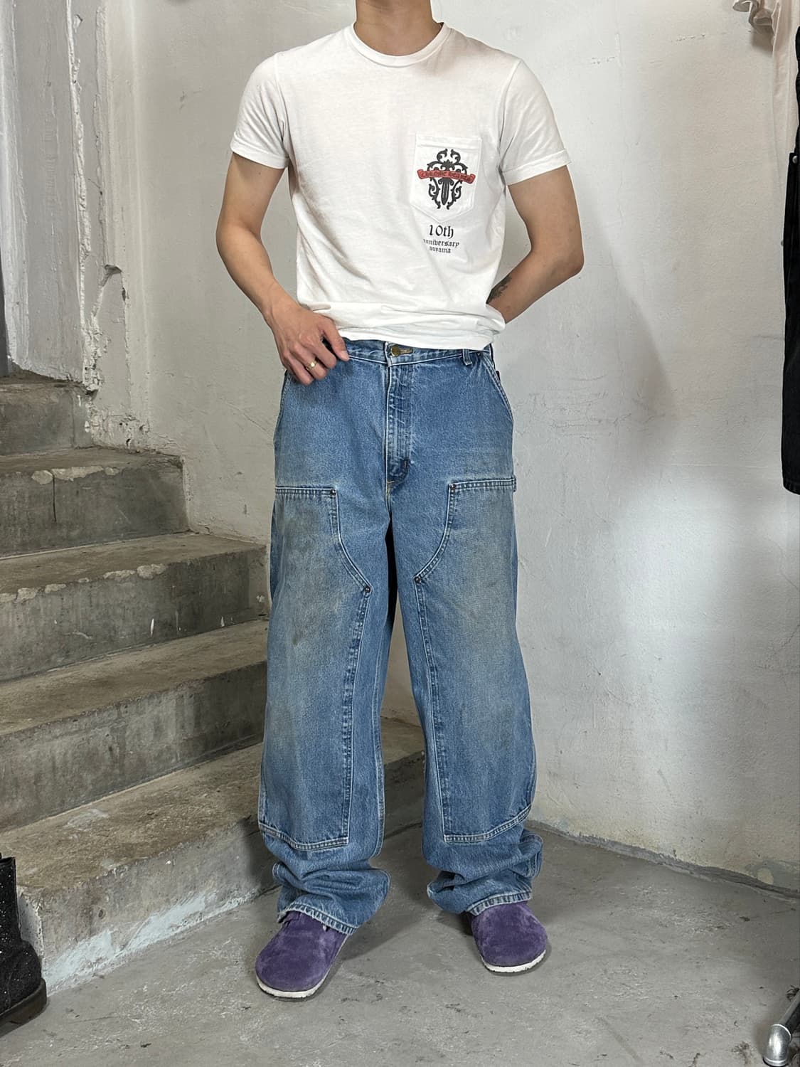 OG 칼하트 B73 더블니 팬츠 칼하트 데님 더블니 상품이미지2