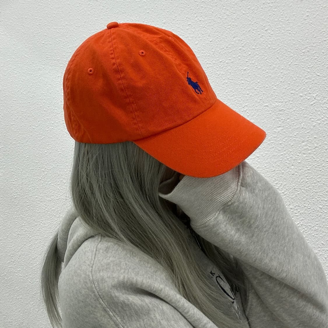 폴로 랄프로렌 블루포니 오렌지 볼캡 상품이미지3