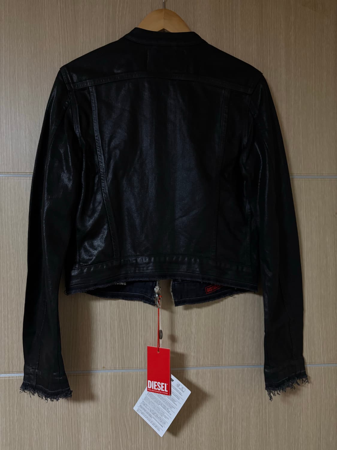 diesel 디젤 레더 이펙트 데님 자켓 상품이미지2