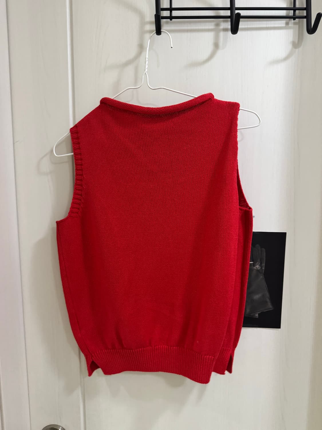 Moondal cannoli 니트 슬리브리스 레드 상품이미지3