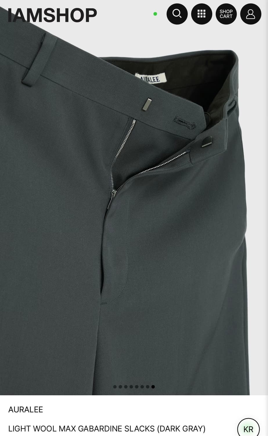 오라리 LIGHT WOOL MAX GABARDINE SLACKS 상품이미지3