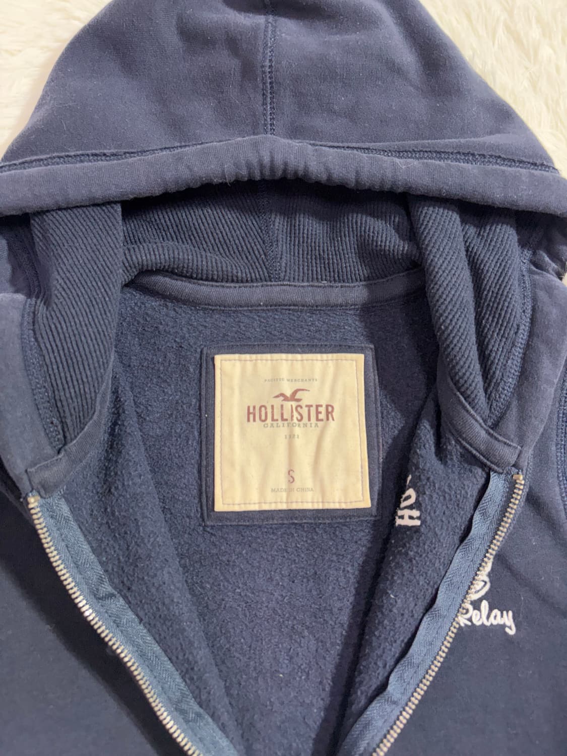 홀리스터 네이비 beach relay 딱붙핏 후드집업  상품이미지7