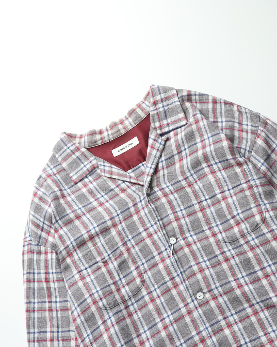 monkey time Flannel Open Collar Shirt 상품이미지5