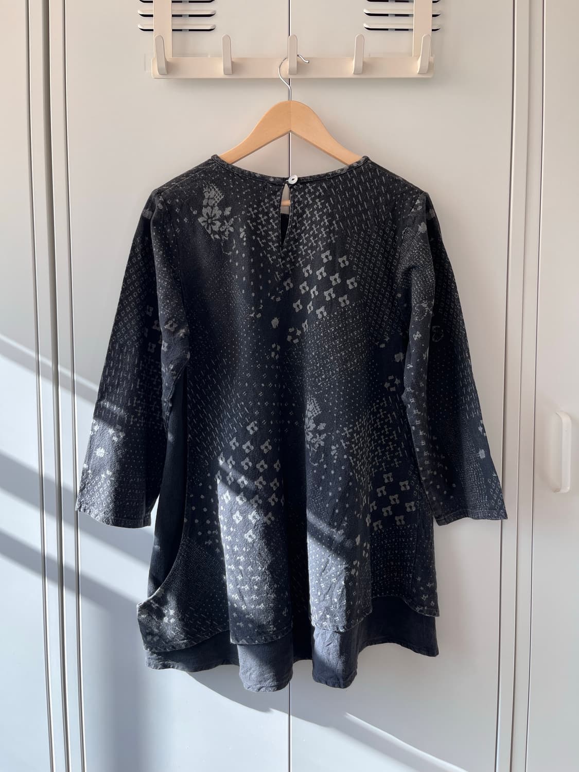 Decorer 패턴 레이어드 미디 원피스 상품이미지9