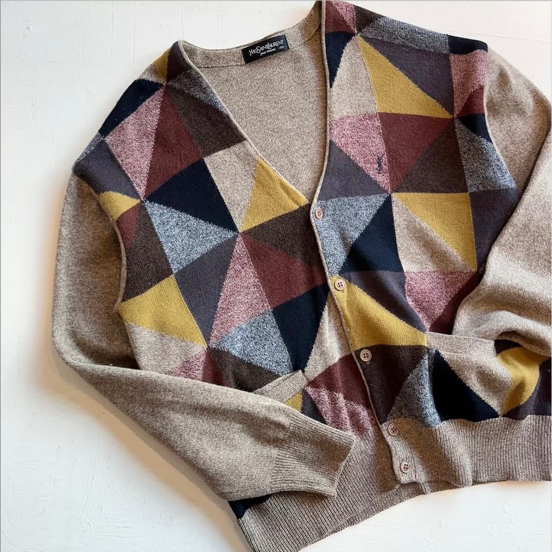 입생로랑 멀티체크 가디건 상품이미지4