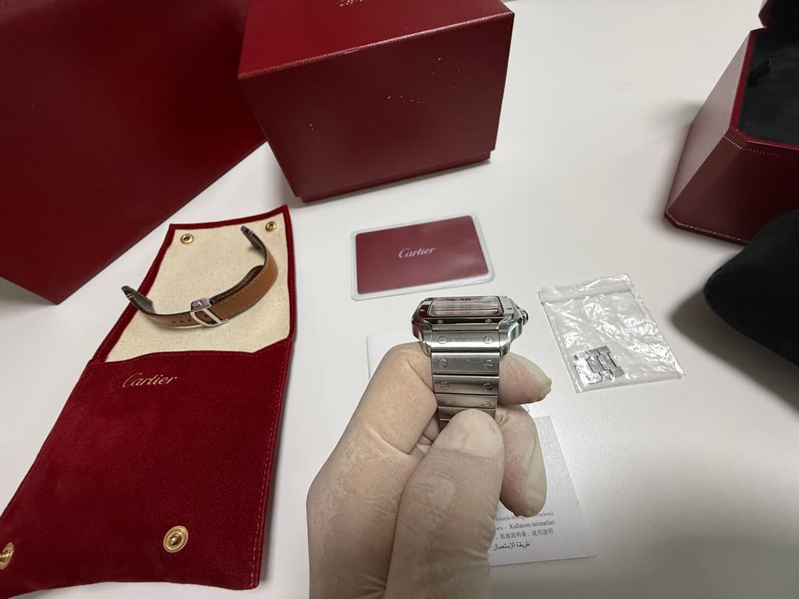 [M] 까르띠에 산토스 미디움 워치 WSSA0029 상품이미지5