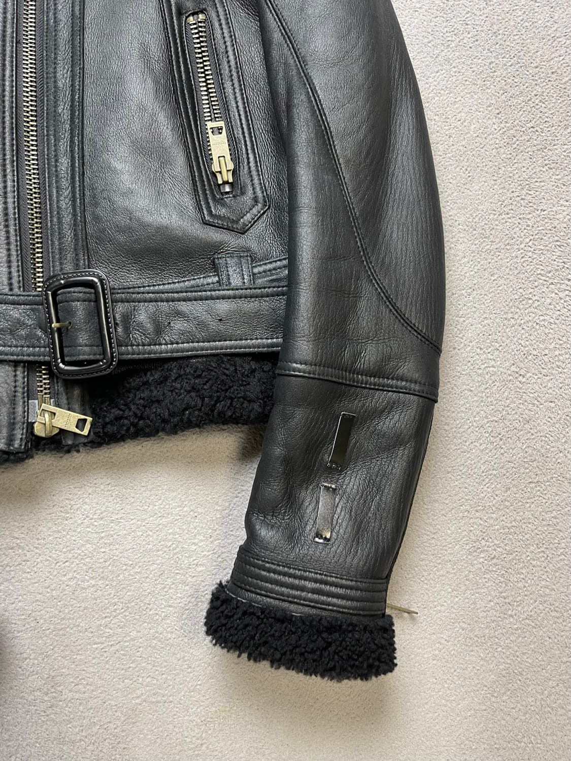 [55] 여성 양가죽 무스탕 블랙  상품이미지8