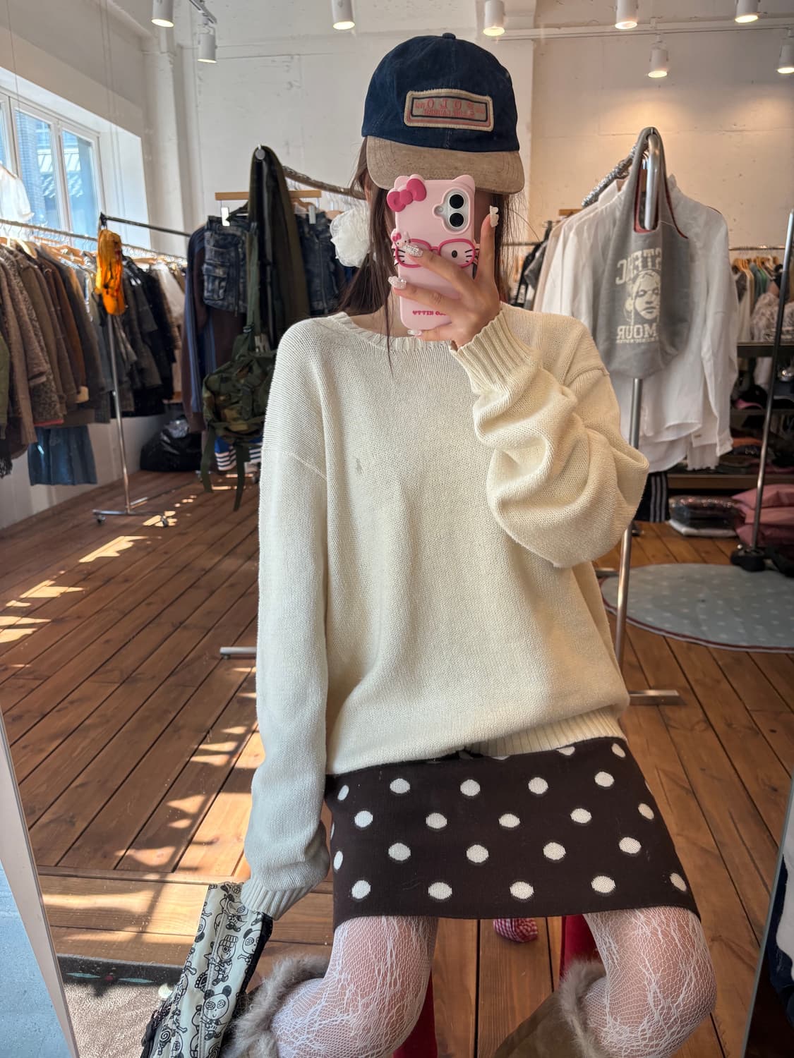 폴로 회베이지 니트 상품이미지1