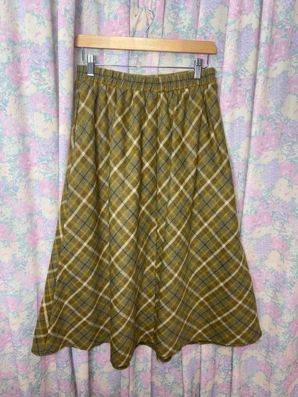 옐로우 체크 롱 스커트 상품이미지9