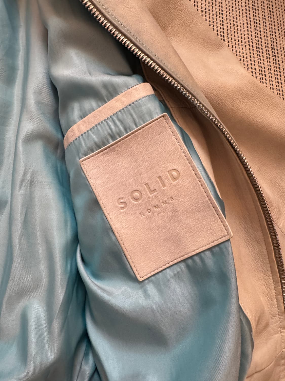 솔리드옴므 22ss 블루 레더 블루종 자켓 상품이미지8