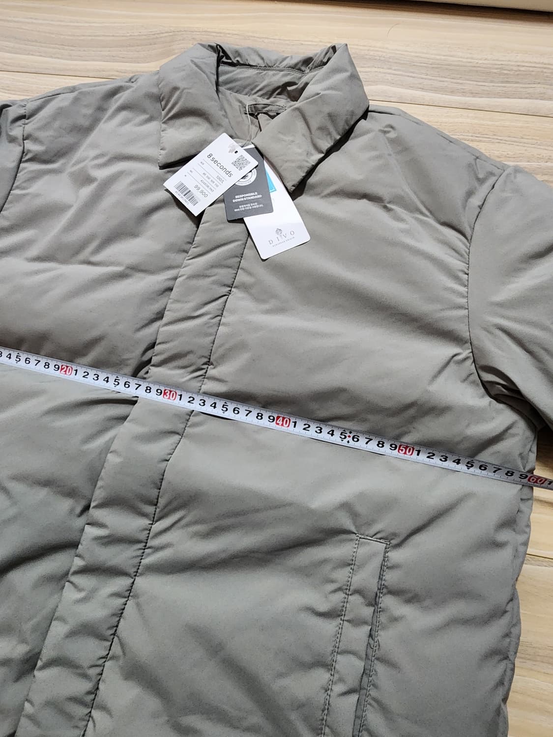 에잇세컨즈심리스경량패딩덕다운점퍼자켓그레이 상품이미지5