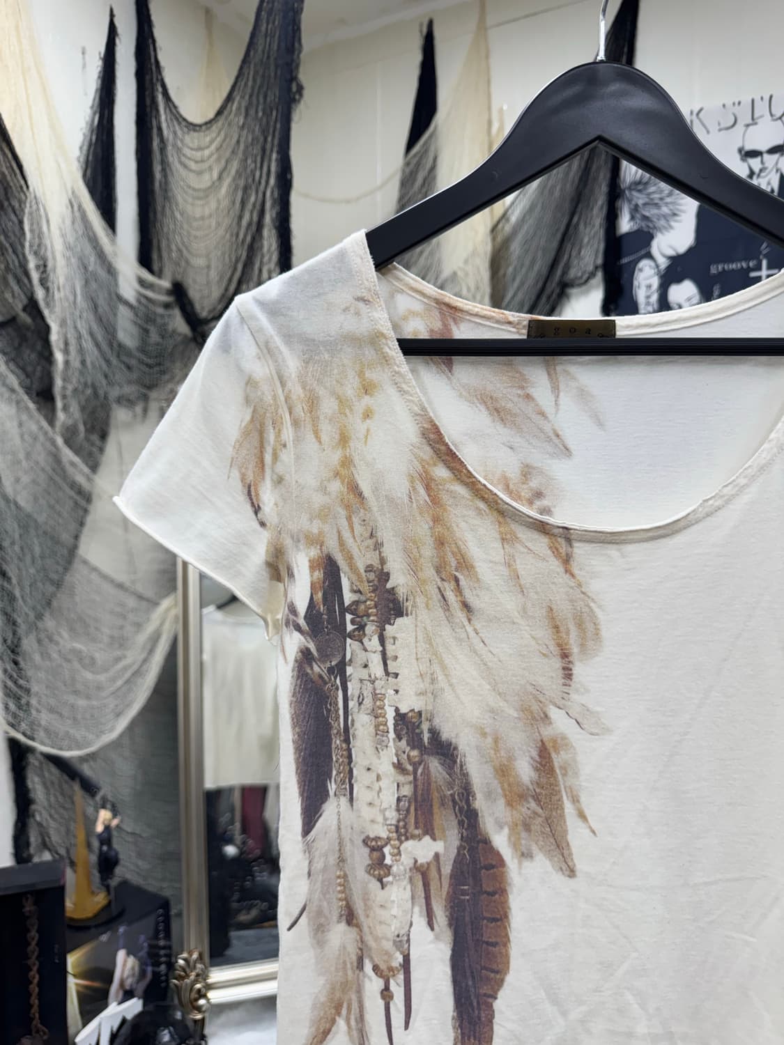 Goa 00s archive feather top 상품이미지2