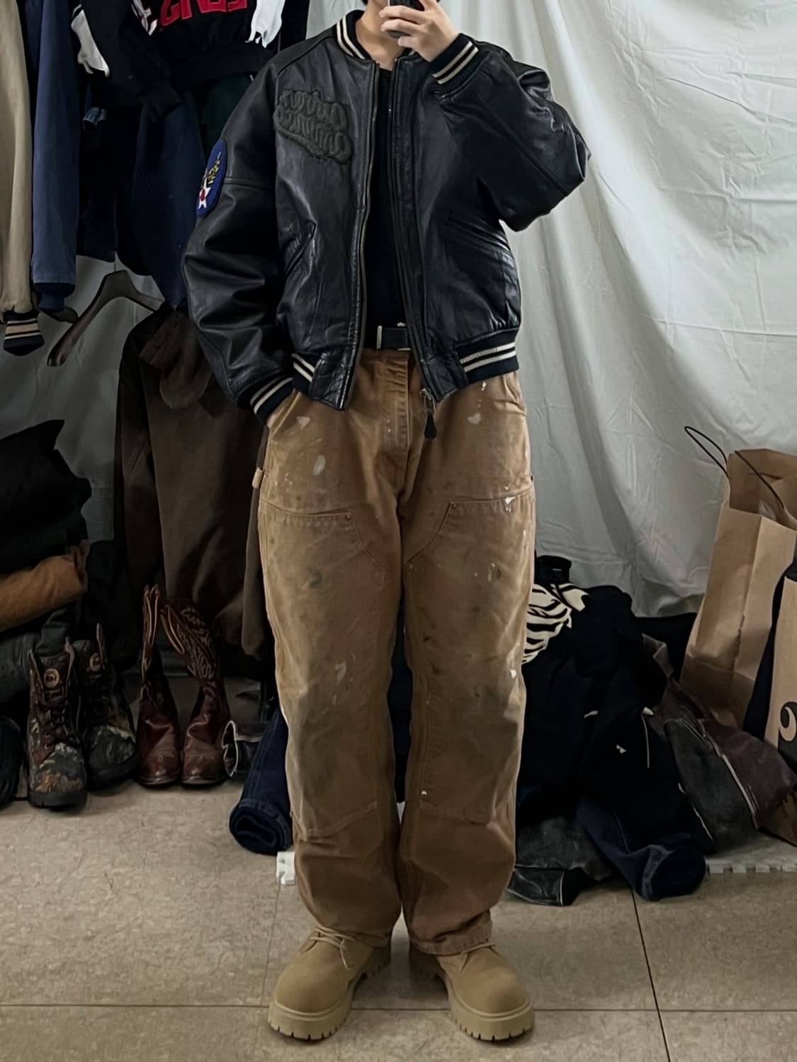 아비렉스 트랙필드 가죽자켓 상품이미지6