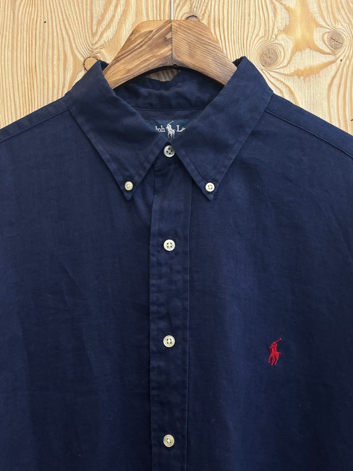 폴로 린넨 반팔 셔츠 네이비 상품이미지2
