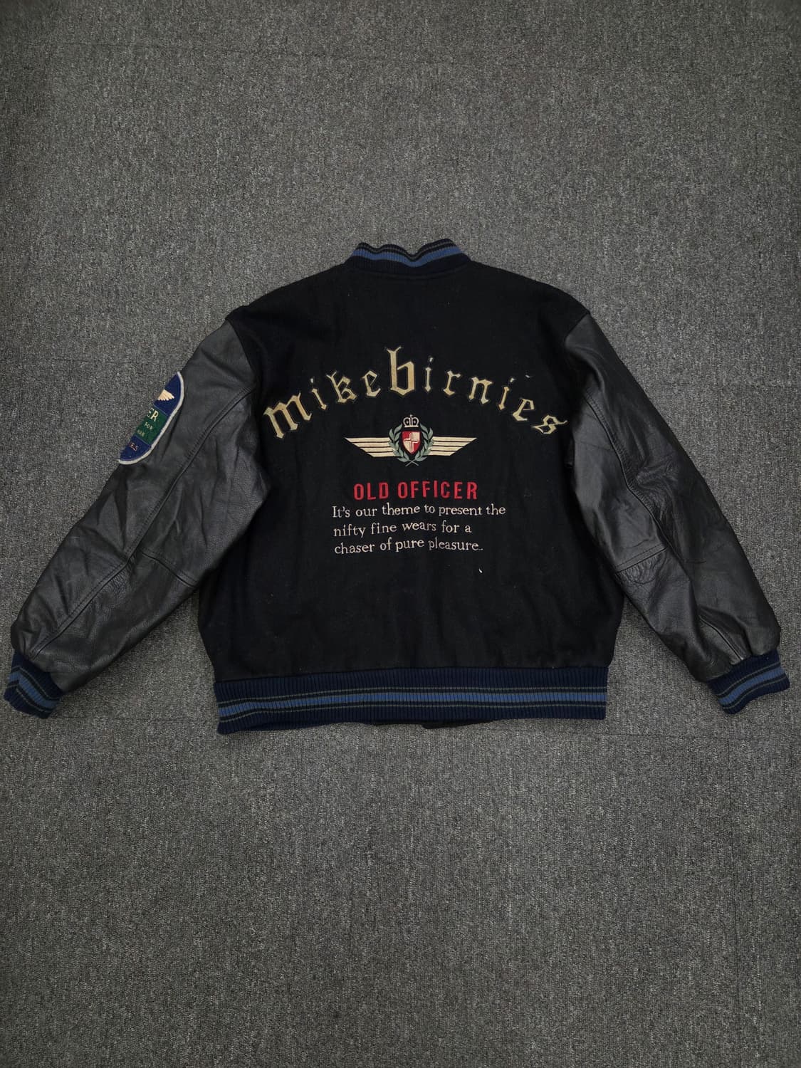 90's Mike birdies 바시티 레더 자켓 상품이미지8