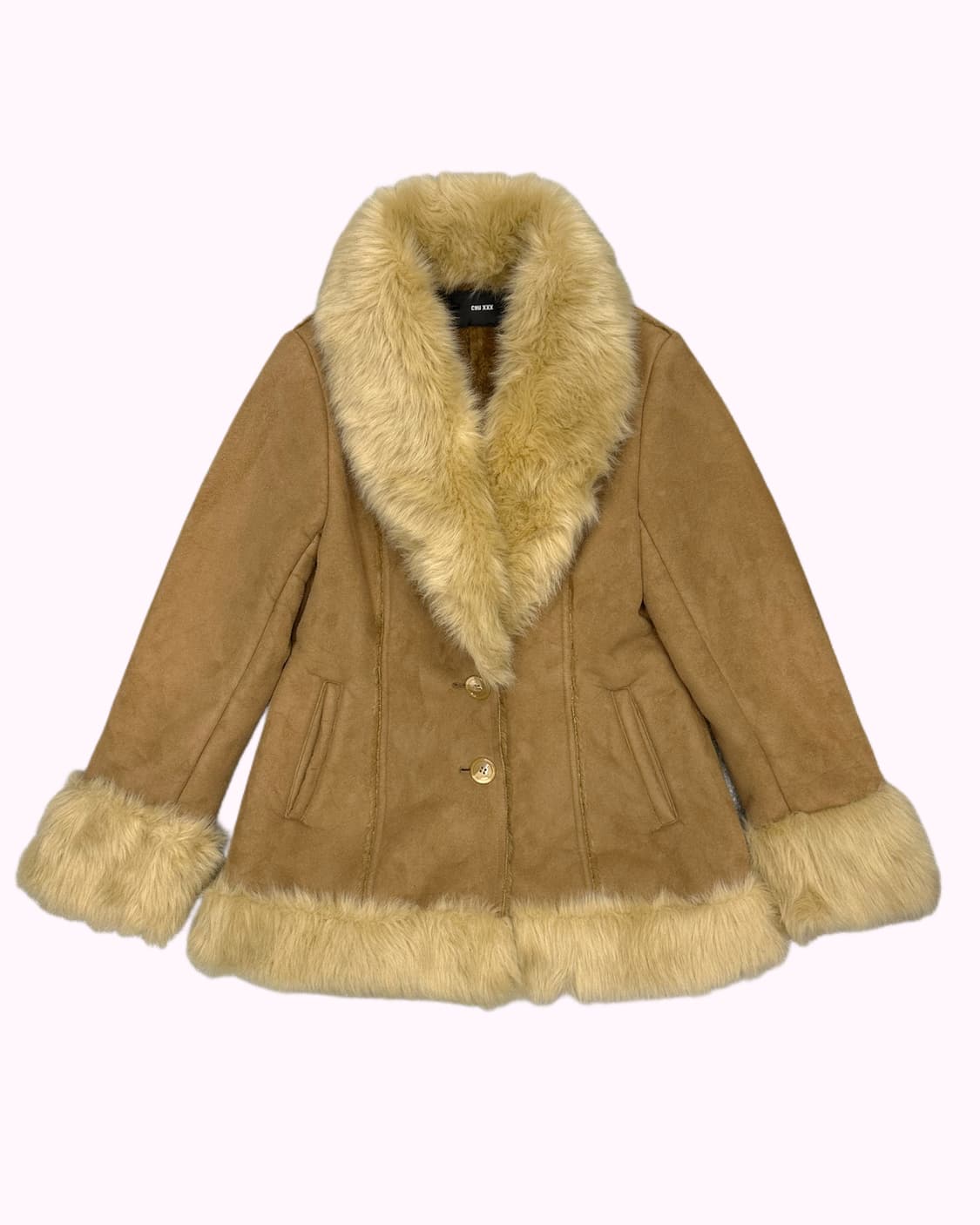 beige fur shearling coat 상품이미지1