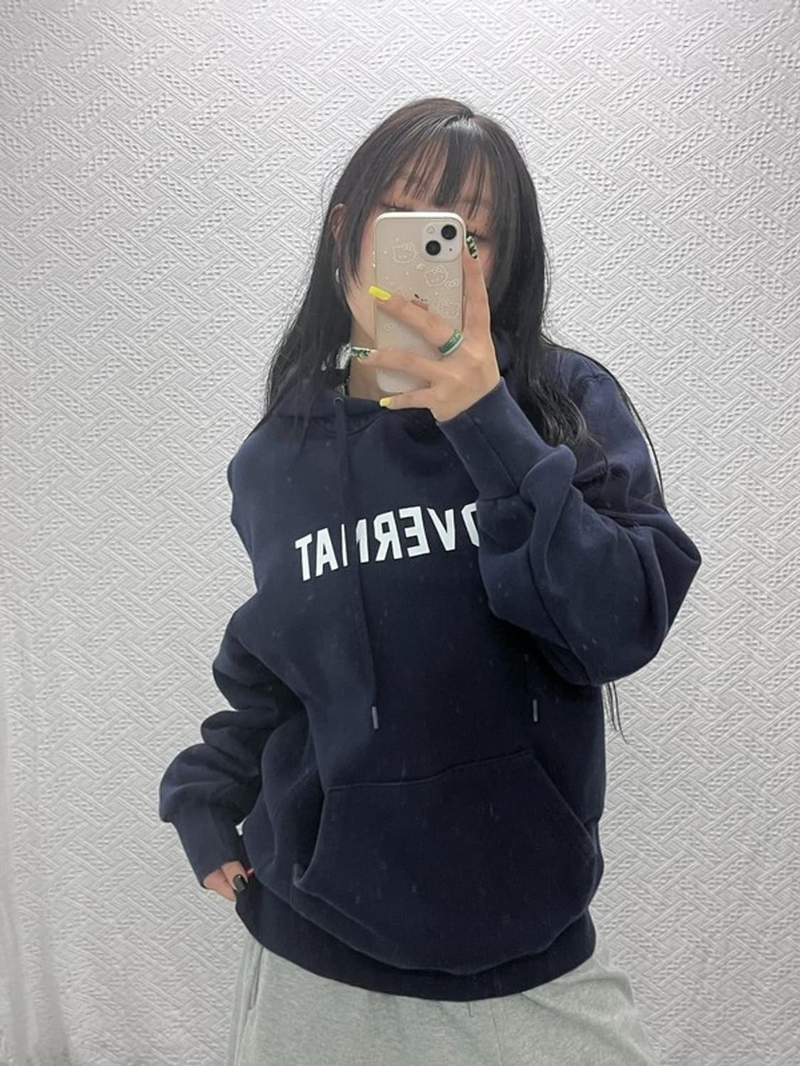 커버낫 올드스쿨 빈티지 캐주얼 스펠로고 후드티 L C07518 상품이미지2