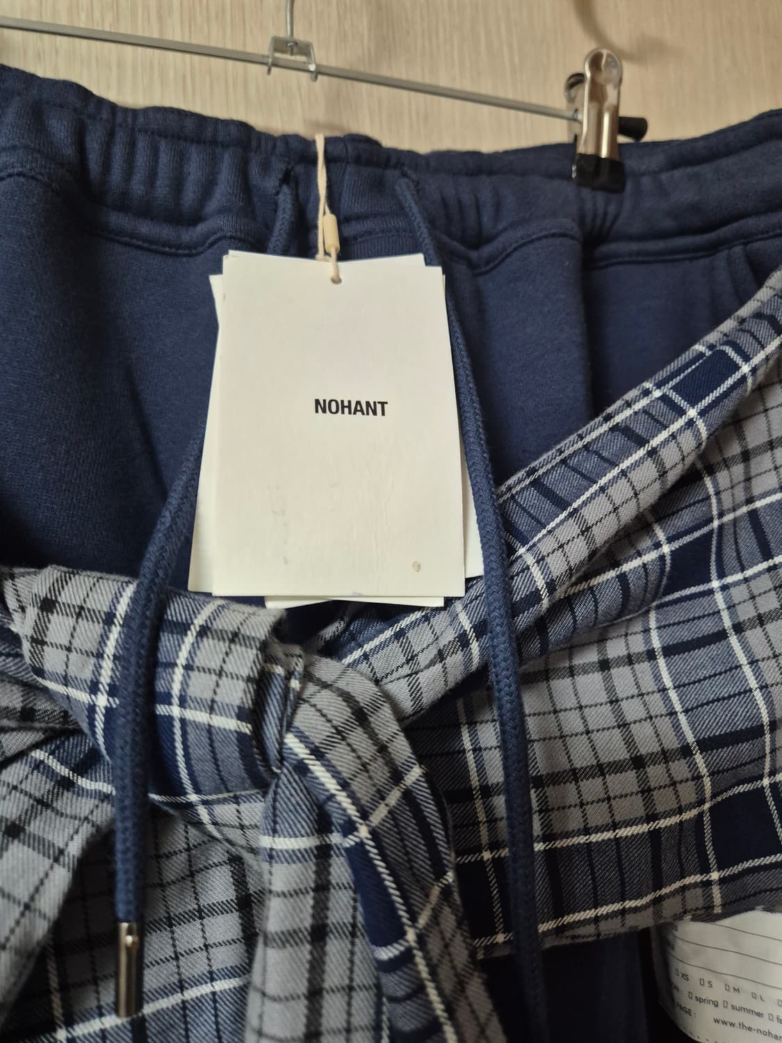 (새제품) 노앙 체크 패턴 셔츠 레이어드 조거팬츠 M 상품이미지8