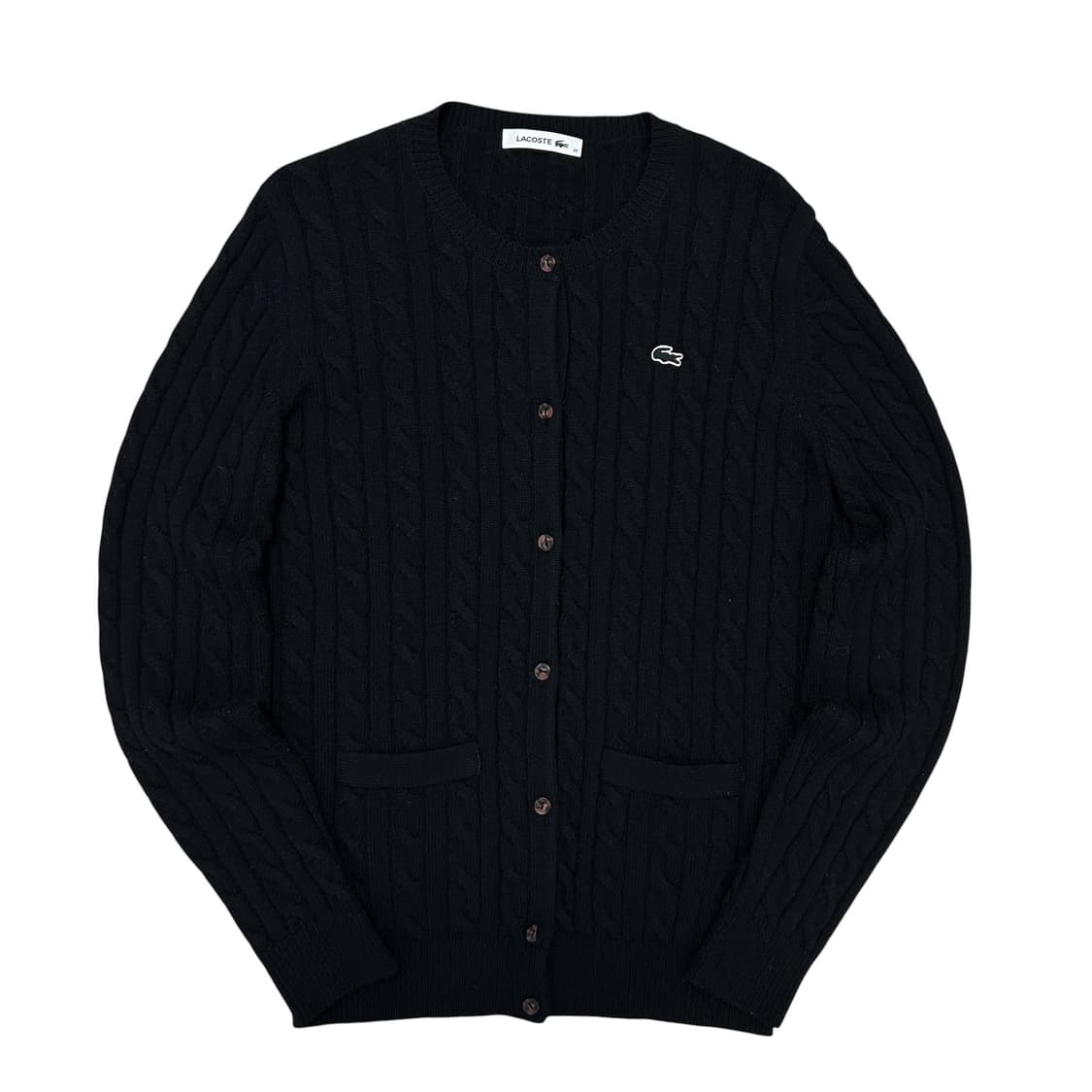 라코스테 우먼스 투포켓 케이블 가디건(36) 상품이미지1