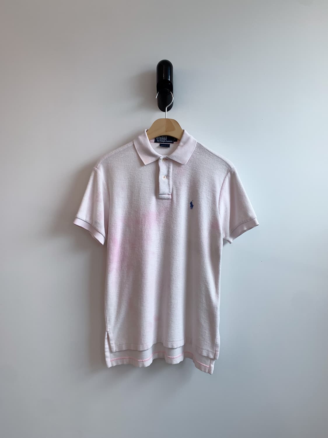 여성 95 폴로 랄프로렌 타이다이 핑크 테리 반팔 상품이미지2