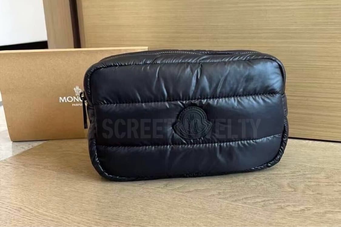 몽클레어 패딩파우치 골프파우치 퀄팅파우치 블랙 상품이미지1