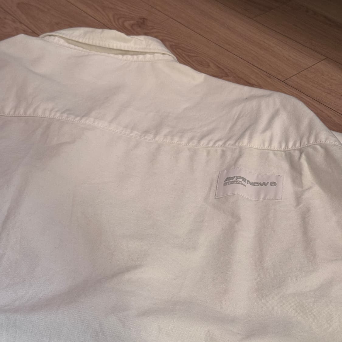 AApe 에이프 나우 롱슬리브 화이트 셔츠 XL 상품이미지6