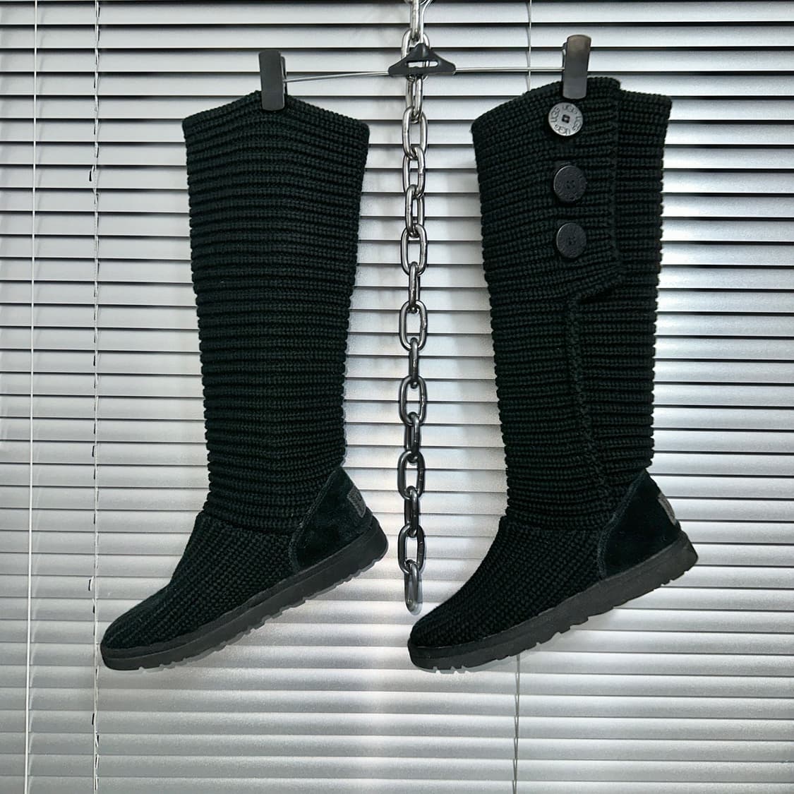 00s 블랙 니트 카디 어그 부츠 상품이미지2