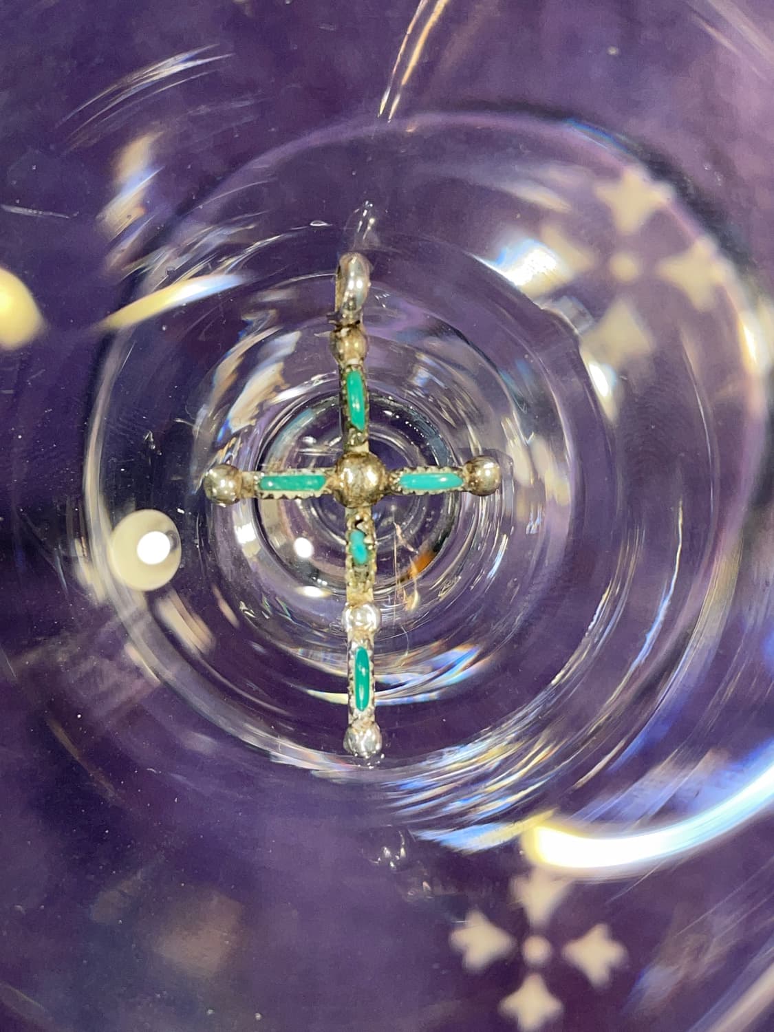 Vintage Sterling Turquoise Cross Pendant 상품이미지2