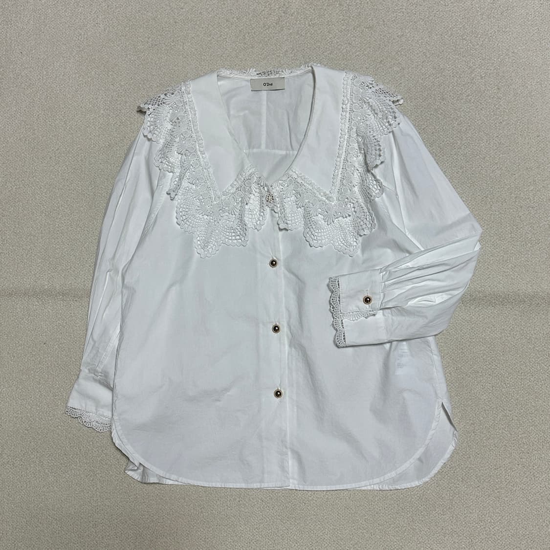 오즈세컨 레이스 카라 블라우스 상품이미지1