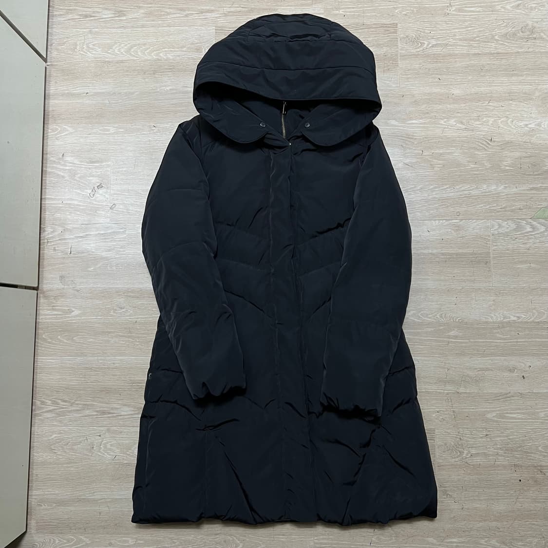 지고트 여성 프리미엄 덕다운 후드 롱패딩 점퍼 [블랙] M/95 상품이미지1