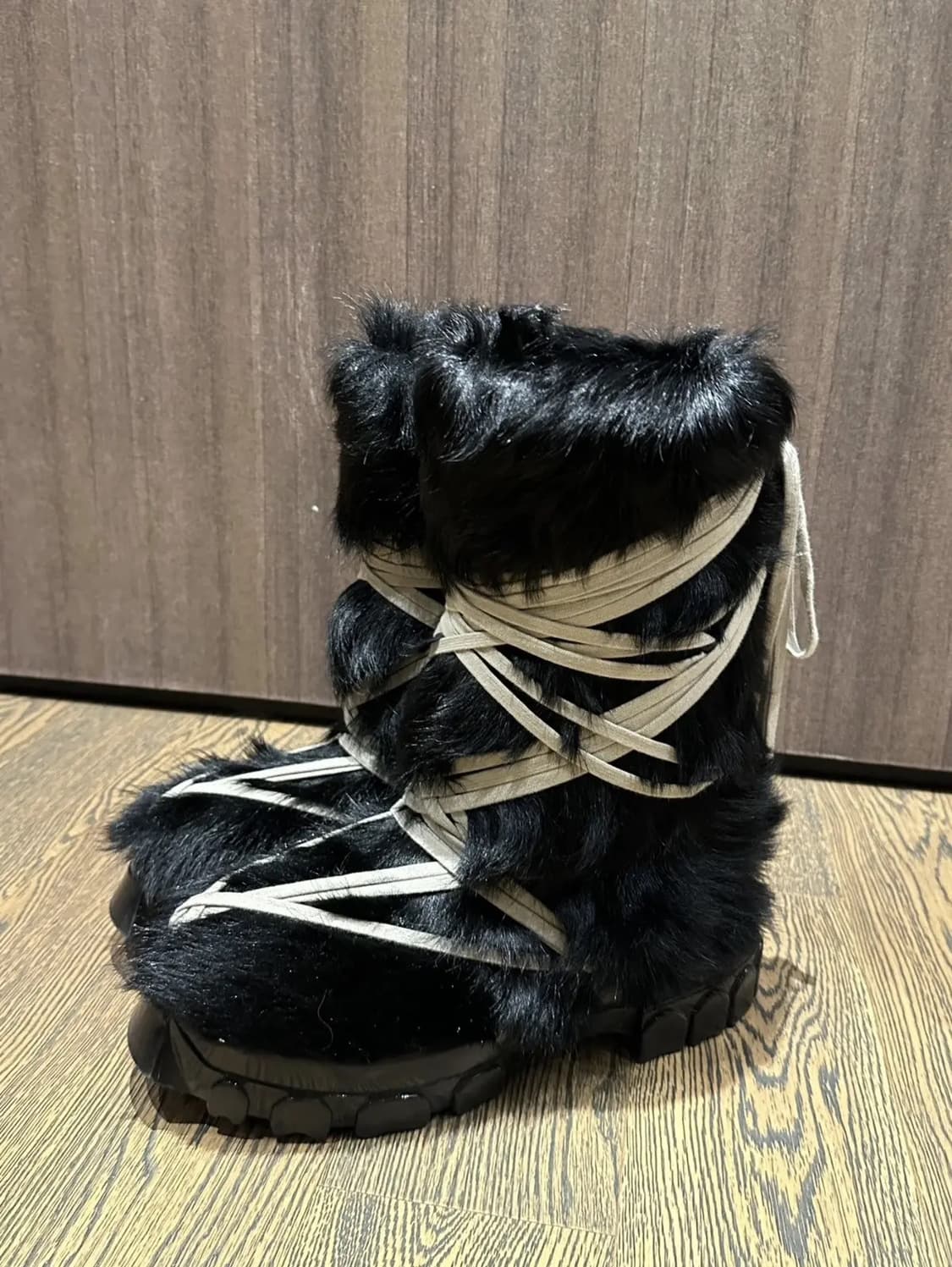 Rick Owens fur Luna lace boots (35) 상품이미지1