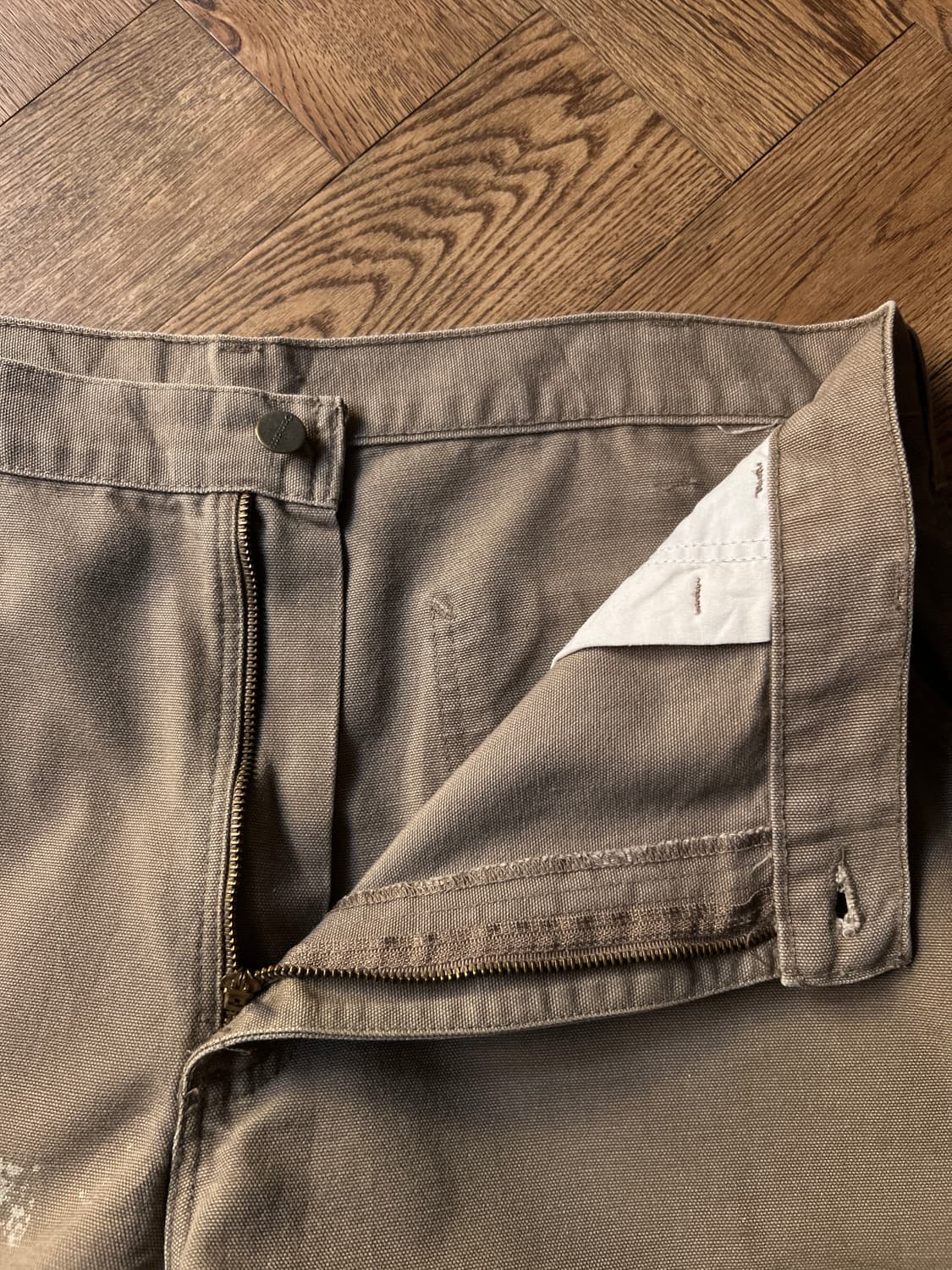 [36]칼하트 USA 빈티지 페인팅 머쉬룸 싱글니 카펜터 워크 팬츠 상품이미지2