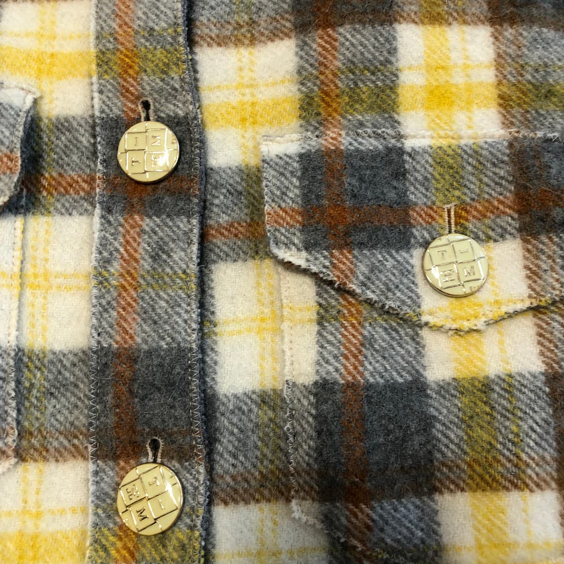 2020 타임 알파카 울 체크 코트  상품이미지4