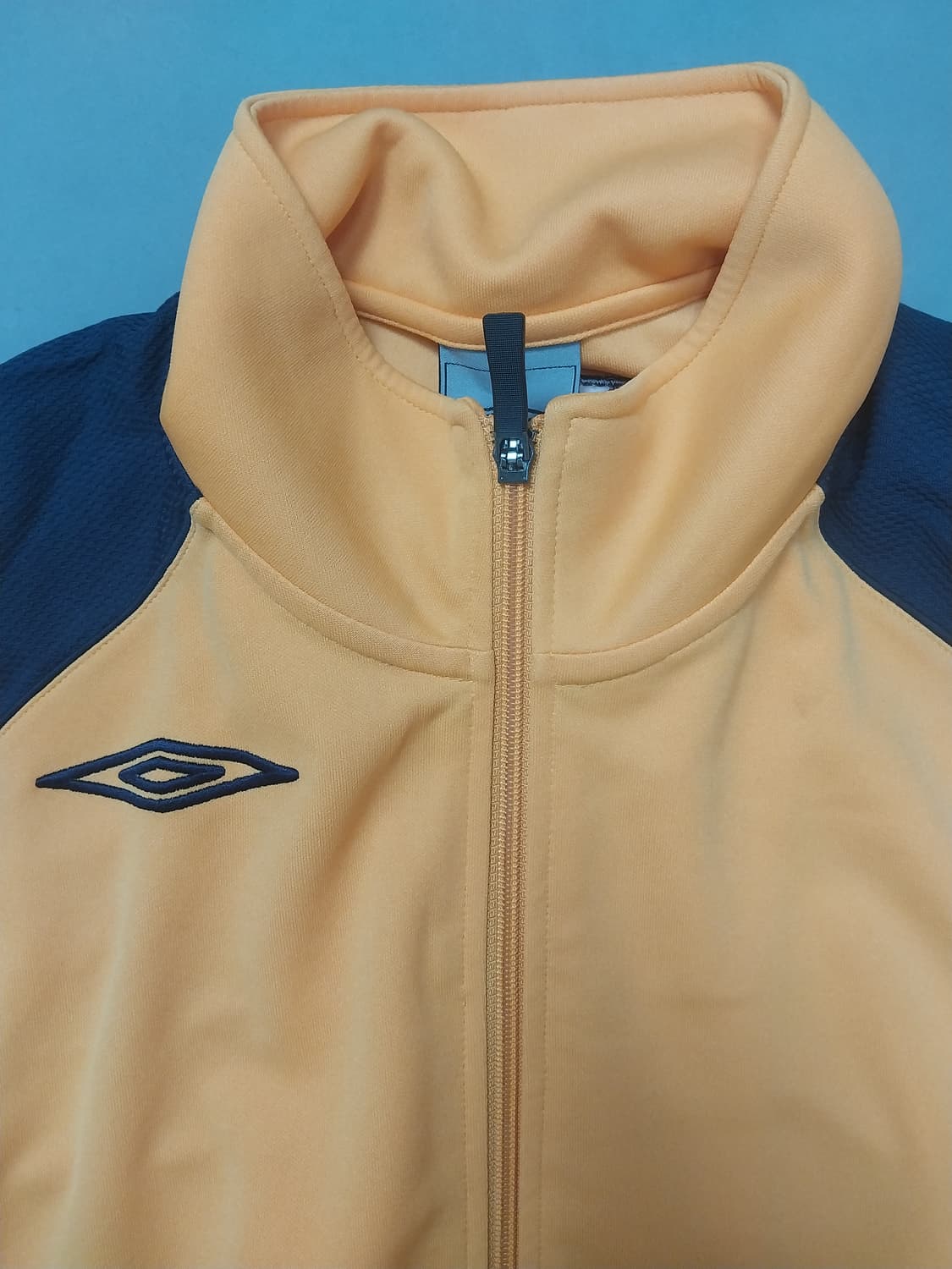 [2XL] 엄브로 오렌지 네이비 배색 저지 트랙탑 자켓 상품이미지3