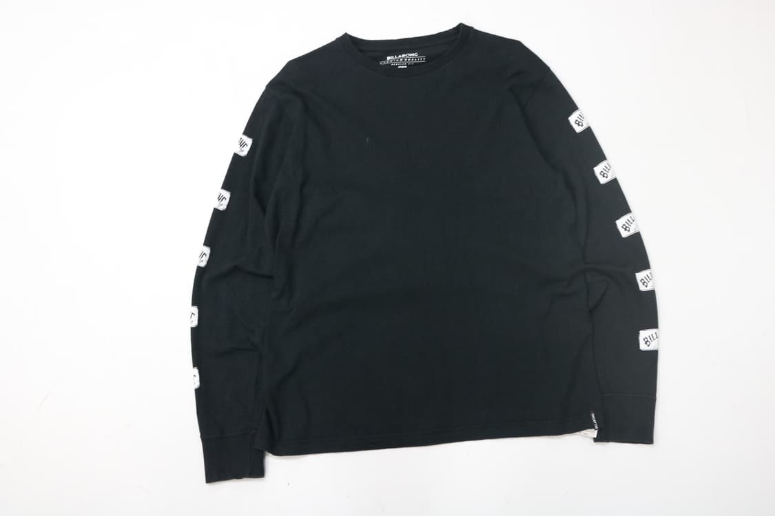 Billabong 빌라봉 사이드 로고 테이핑 블랙 롱슬리브 티셔츠 (M) 상품이미지2