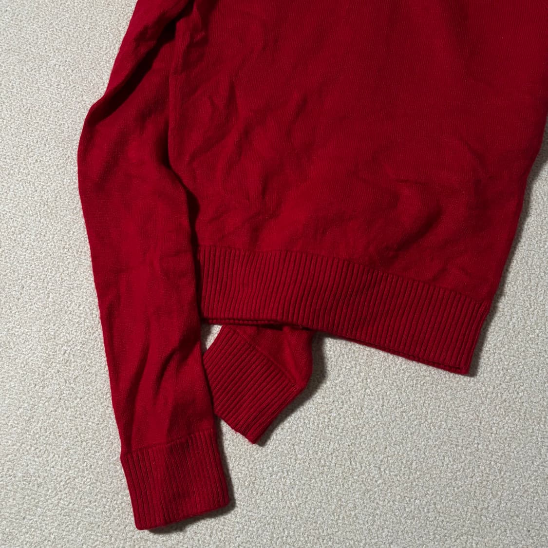 빈티지 아베크롬비 레드 딱붙 니트집업 상품이미지8