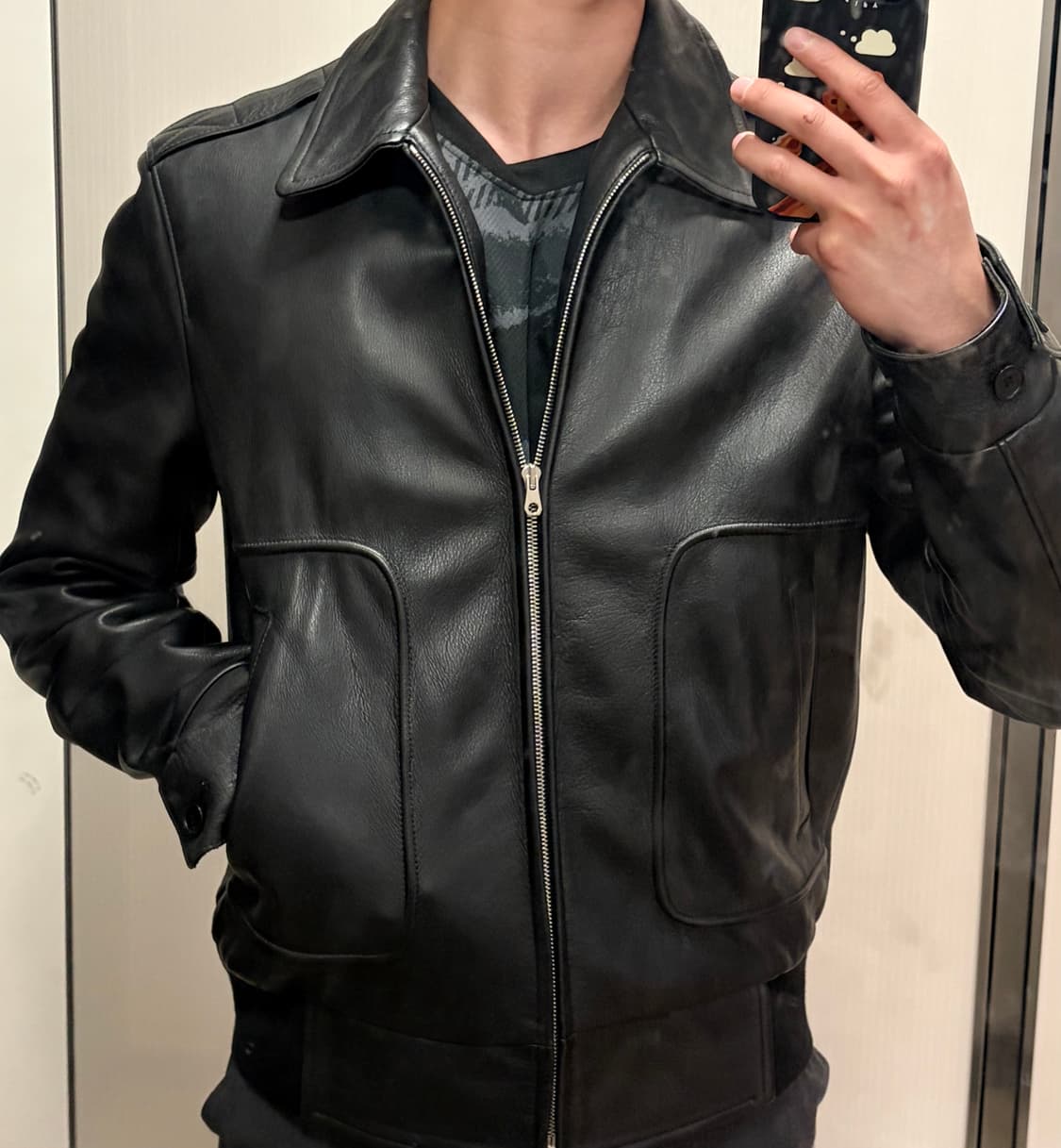 산드로 가죽자켓 m 상품이미지7