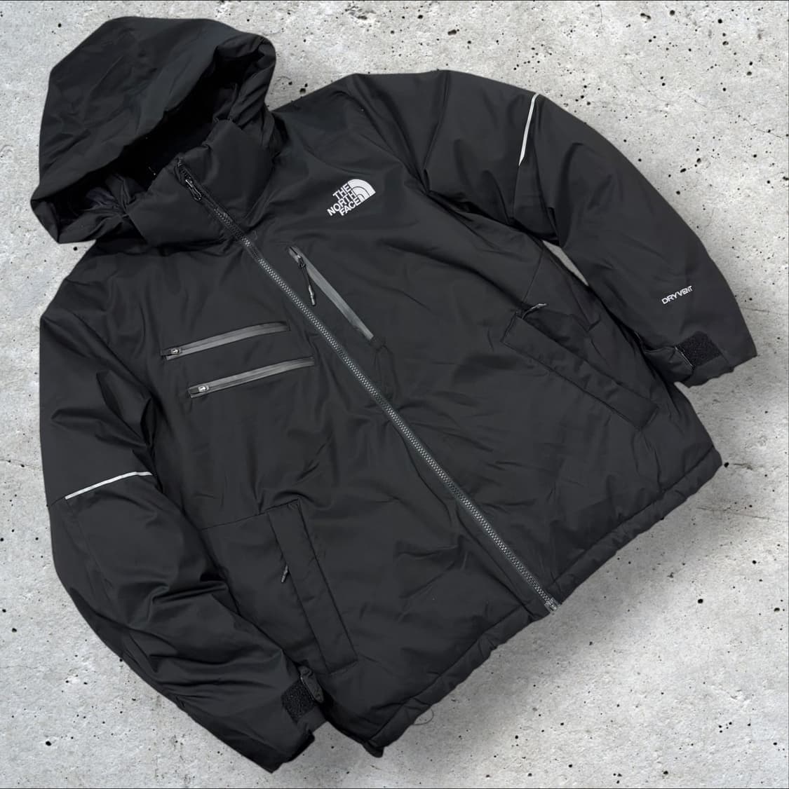 [L] 노스페이스 화이트라벨 멘톤 블랙 후드 패딩 자켓 B429 상품이미지1
