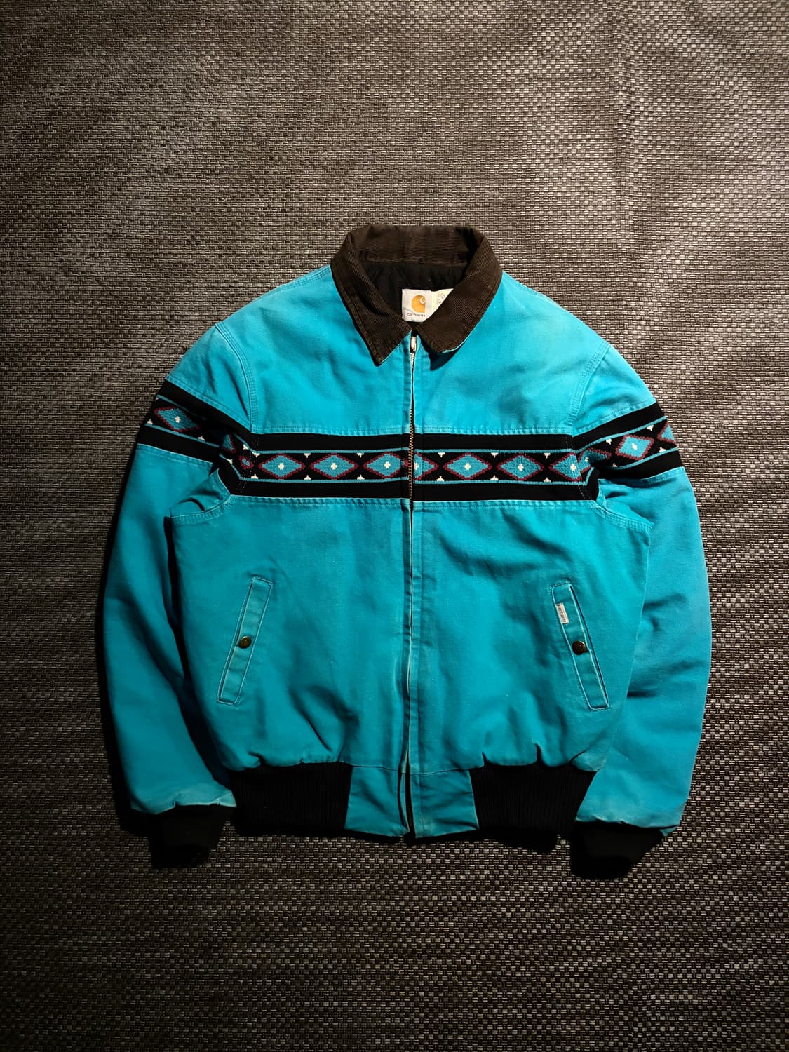 90s 칼하트 아즈텍 산타페 JQ041 TEAL L USA🇺🇸 상품이미지1