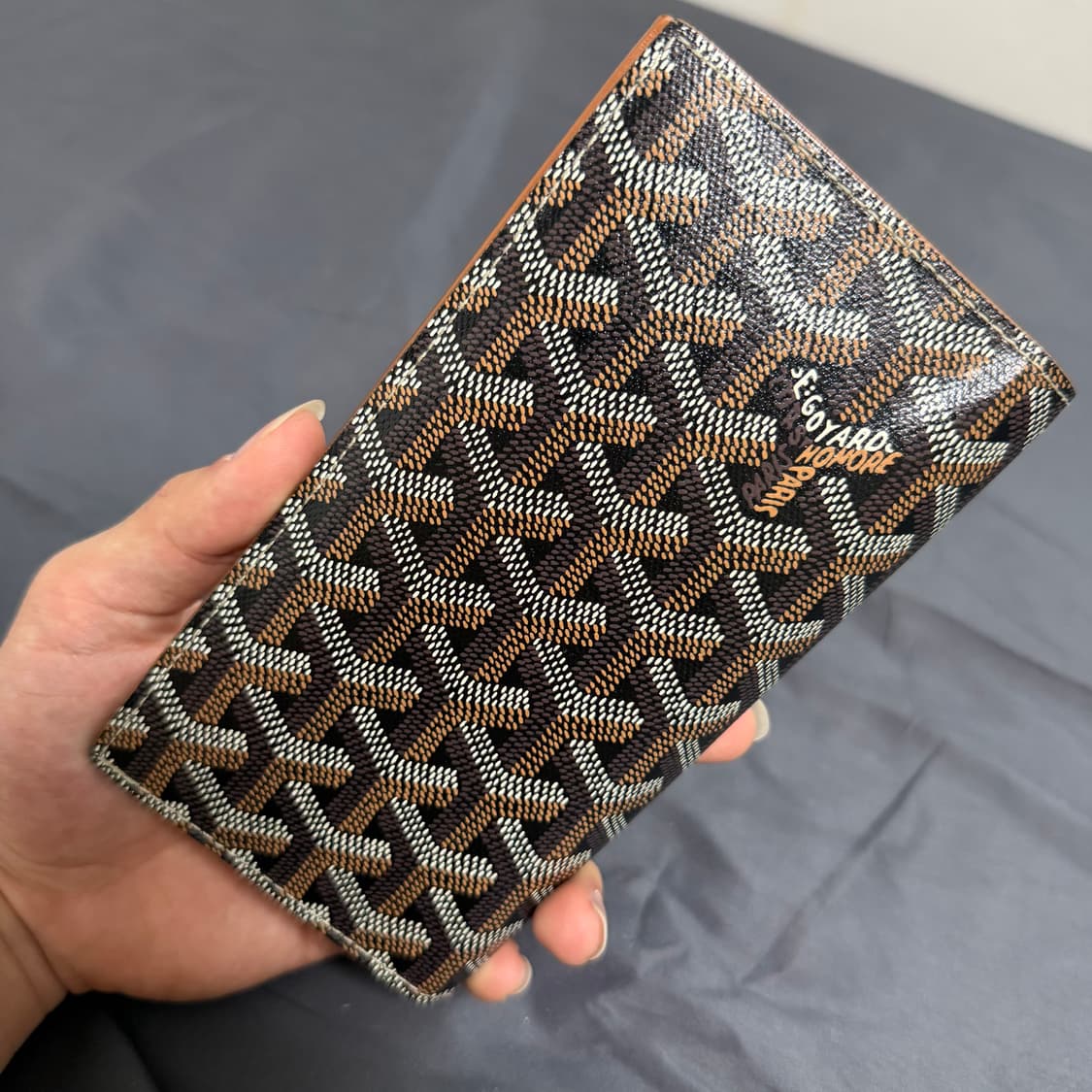 [새상품급.정품] 고야드 생로슈 장지갑 블랙탄 상품이미지2