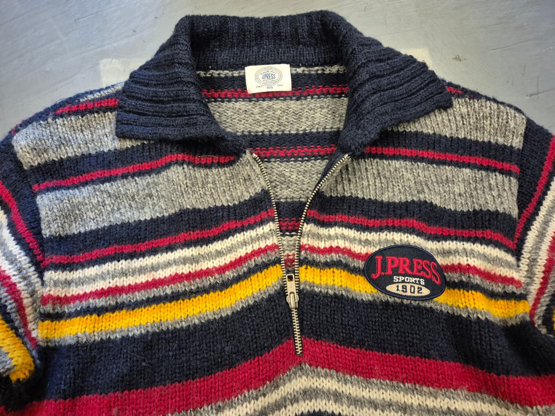 90s 제이프레스 하프 짚업 니트 상품이미지3