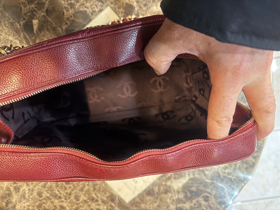 정품 샤넬 쉐프론 캐비어 체인 숄더백 팝니다 상품이미지8