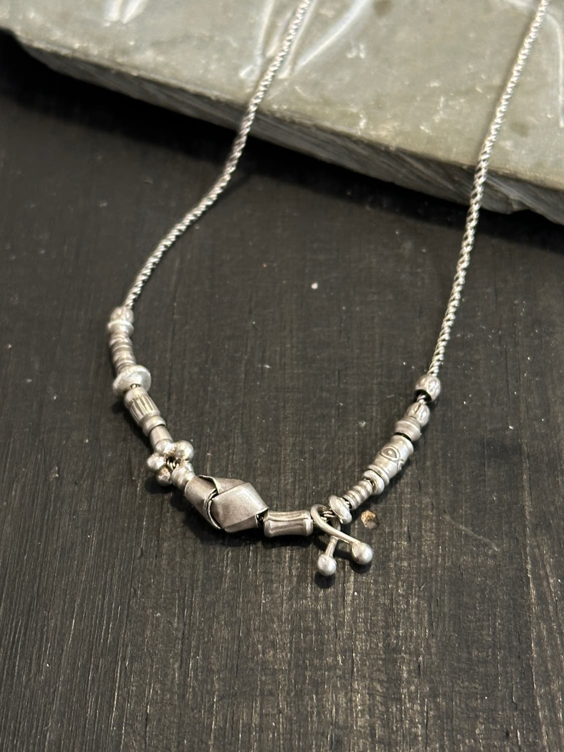 Musta karensilver mix Necklace 상품이미지2
